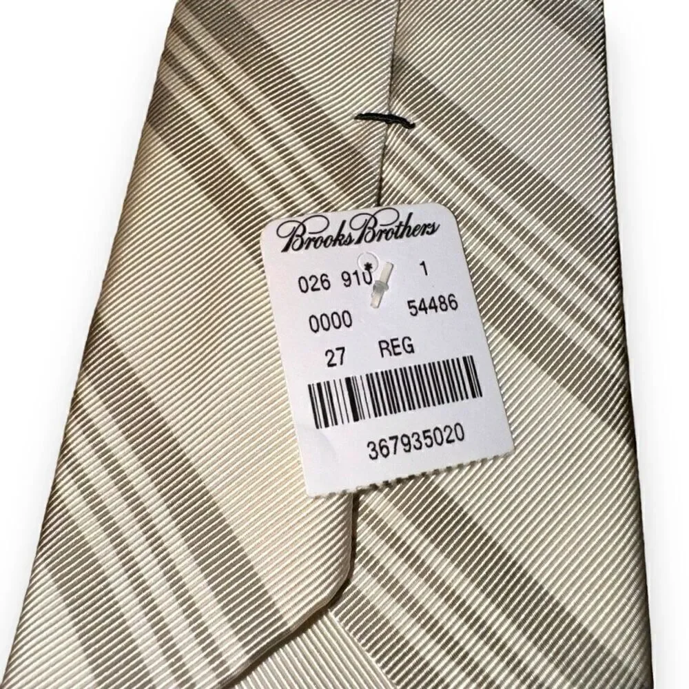 NWT Brooks Brothers Black Fleece by Thom Brown Gold Stripe Tie